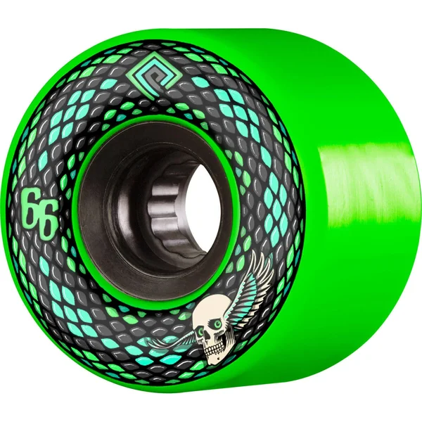 Powell Peralta Snakes 75A Skateboard Wheels - Green - 66mm