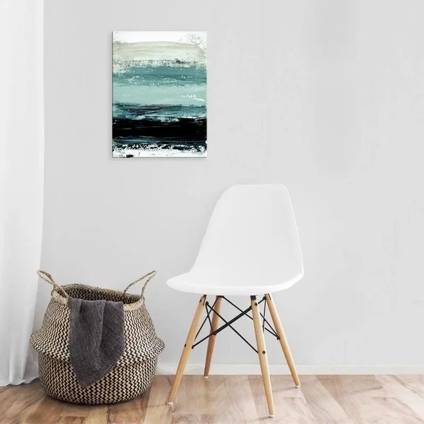 Easy Art Prints Iris (Purple) Lehnhardt's 'Abstract Minimalist Landscape 4' Premium Canvas Art (40 x 30)