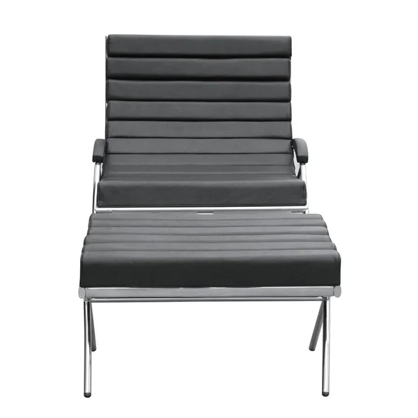 Fine Mod Imports Classic Chair & Ottoman - White