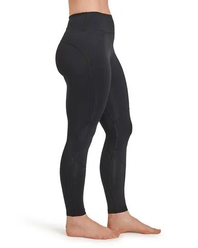 Women's Pro-Grade Legging with Knee Support - Anti-Odor, Black, Size M, Tommie Copper