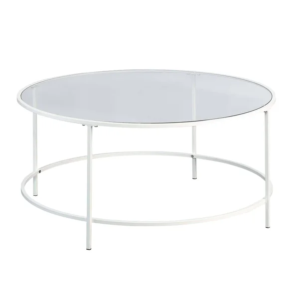 Sauder Anda Norr Round Coffee Table - White