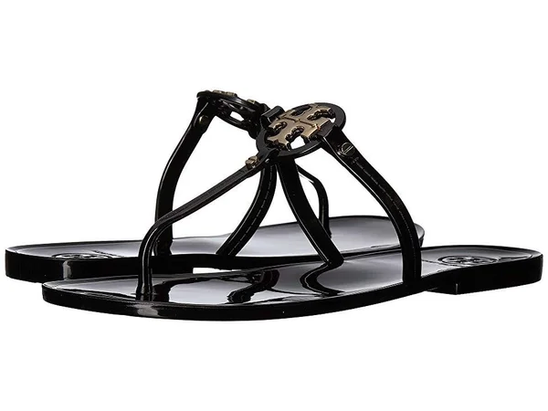 Tory Burch Mini Miller Flat Thong Sandal 10, Black