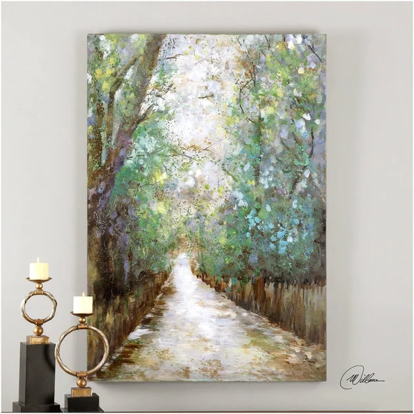 Uttermost Greenway Hand Painted Art
