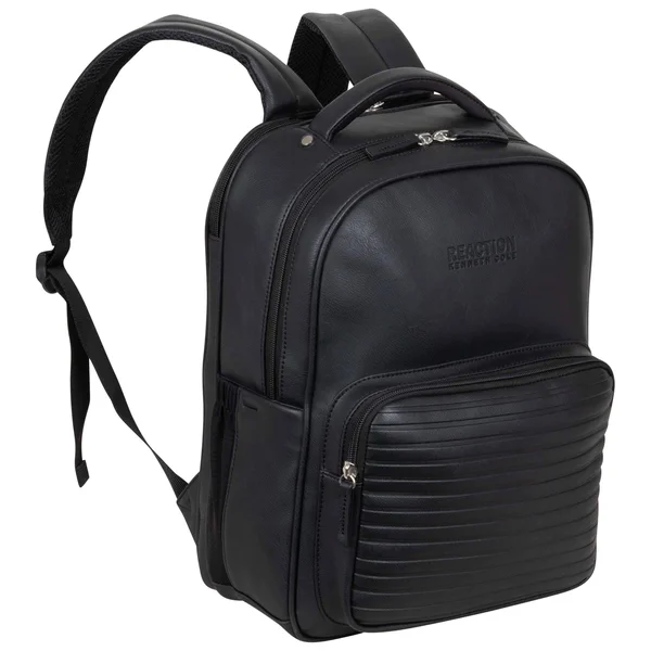Kenneth Cole Reaction Vegan Leather Laptop Backpack - Black