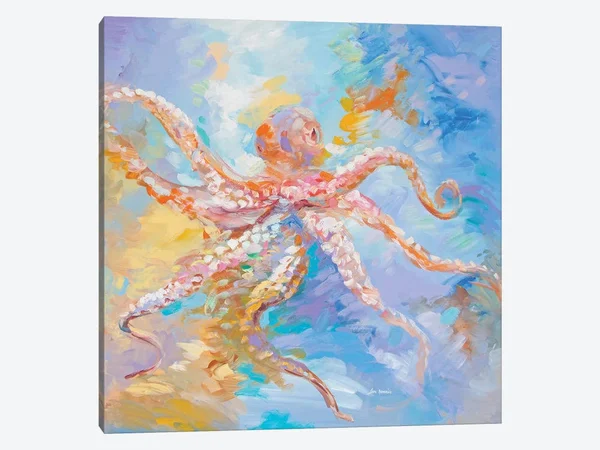 Leon Devenice Canvas Art Prints - Agent Octopus ( Animal Art > Sea Life > octopi art)