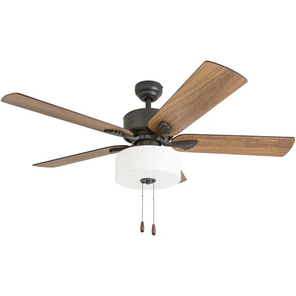 Prominence Home 50568-01 Snowden Farmhouse Ceiling Fan 52x22 Barnwood/Tumbleweed, Aged Bronze
