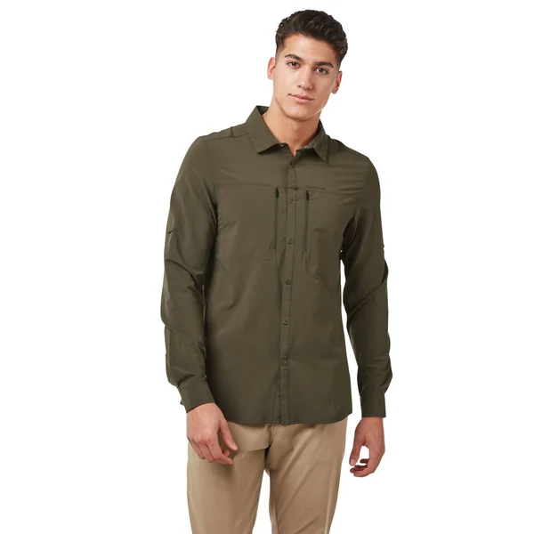 Craghoppers Mens Nosilife Pro IV Long Sleeved Shirt Woodland Green S