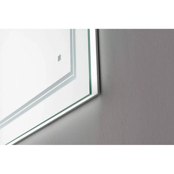 Aquadom Soho 30 Inches x 30 Inches LED Lighted Silver Mirror for Bathroom