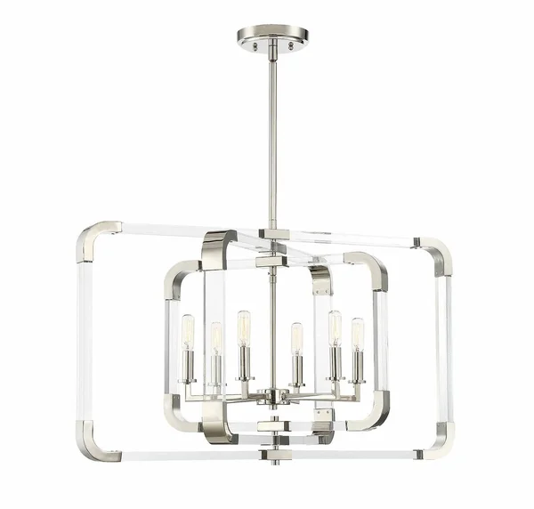 Savoy House 7-1660-6-89 Rotterdam Matte Black 6 Light Pendant
