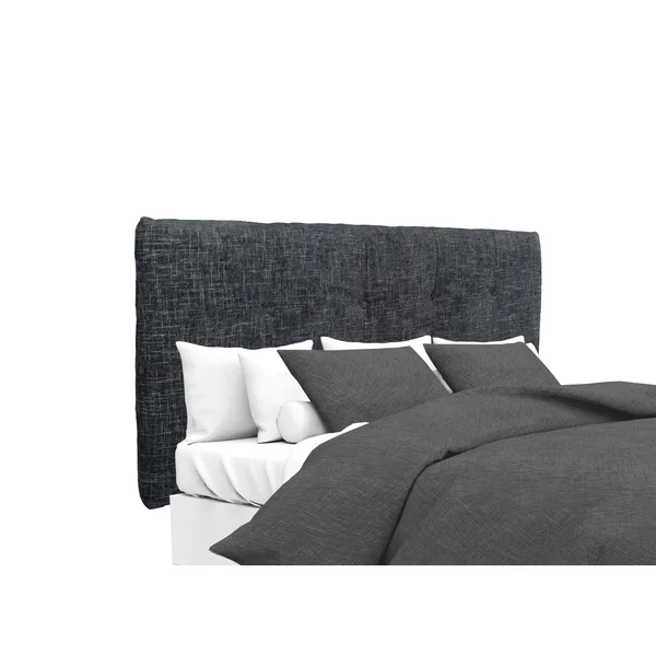 MJL Designs Atlas Upholstered Headboard Midnight - Size: Queen