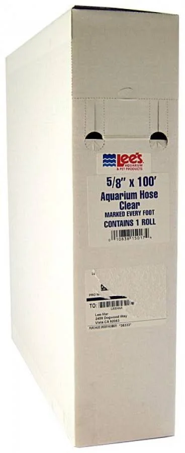 Aquarium Tubing Clear 5/8x22X100 ft