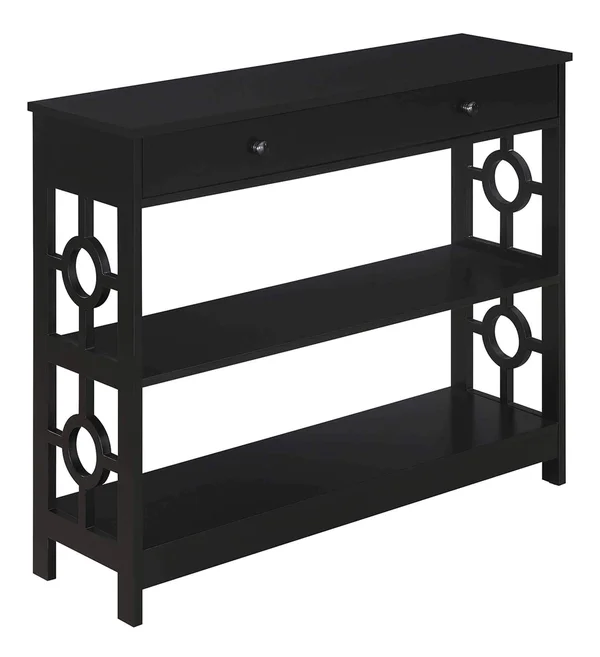 Convenience Concepts Ring 1 Drawer Console Table - Black