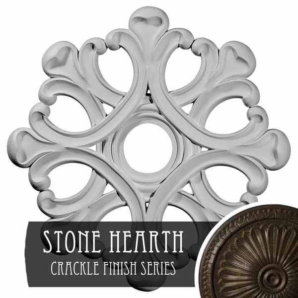 20 7/8x22OD x 3 5/8x22ID x 1x22P Angel Ceiling Medallion (Fits Canopies Up to 4 3/8x22) - Hand-Painted Stone Hearth Crackle