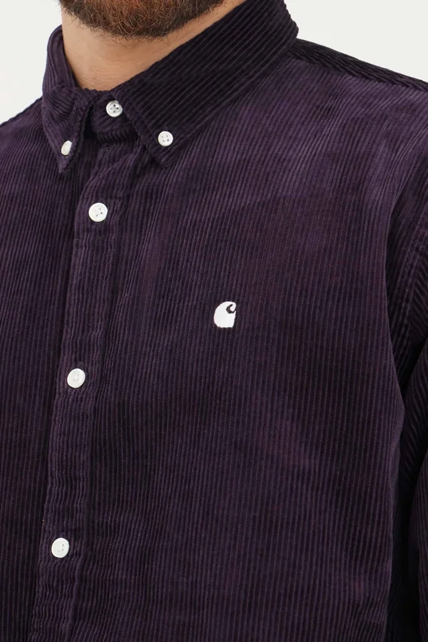 Carhartt WIP L/S Madison Cord Shirt - Dark Iris - Wax - M - Men