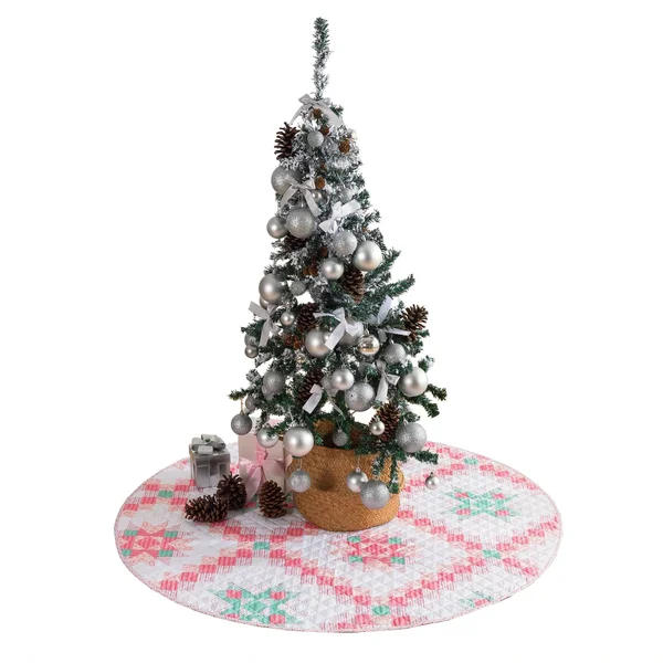 Country Living 48 in. Retro Star Polyester Microfiber Quilted Tree Skirt