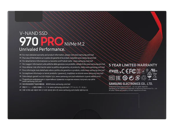Samsung 970 PRO 1 TB Internal SSD - M.2 2280 - MZ-V7P1T0BW - PCI Express 3.0 x4 (NVMe)