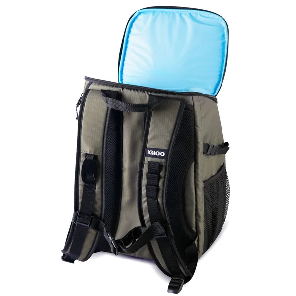 Igloo Gizmo Durable & Adjustable Insulated 30 Can Cooler Backpack, Camouflage