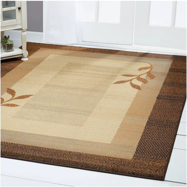 Home Dynamix Royalty Clover Geometric Area Rug, Brown/Blue, 5&2 inchx7&2 inch