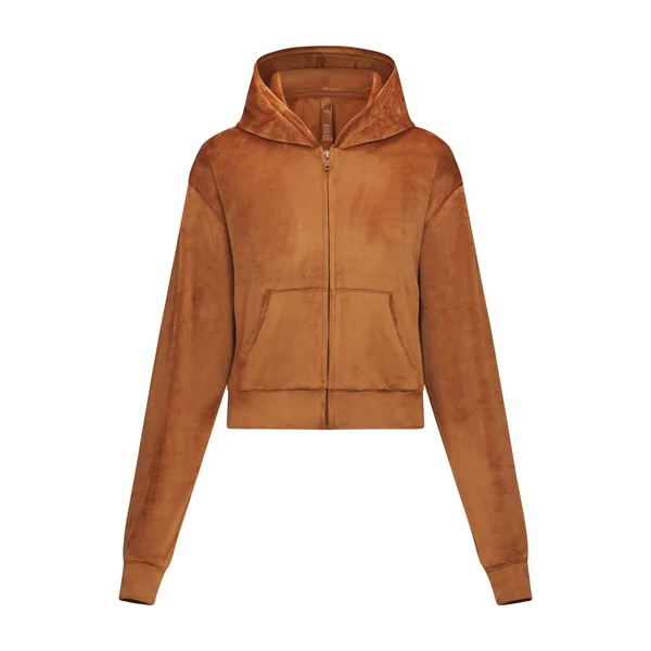 SKIMS Velour Hoodie - Bronze, XL