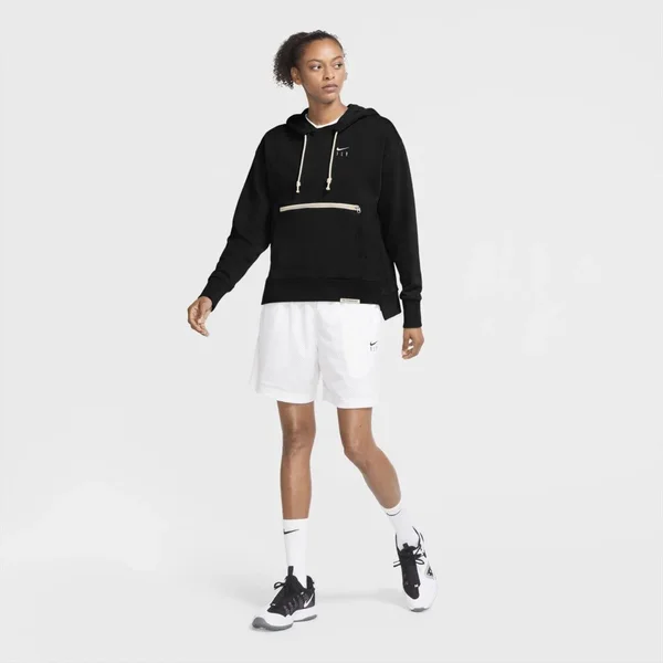 Nike Swoosh Fly Standard Issue Women's Basketball Pullover Hoodie in Black - Size: 3XL, CU3479-010