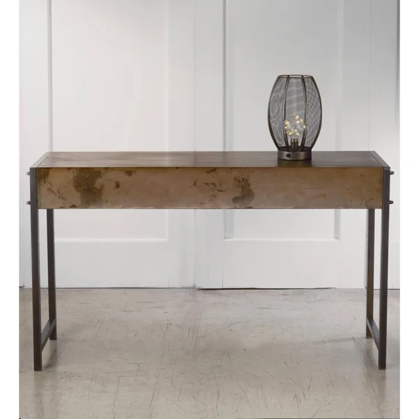 Tripar 29.75x22 Bronze and Black Modern Rectangular Solid Console Table