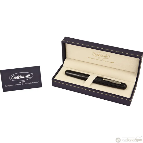 Conklin All American Fountain Pen - Raven Black - 1.1mm Stub