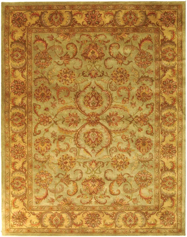 Safavieh Heritage HG811A Green - Gold 9& x 12& Area Rug