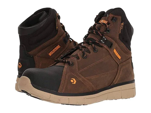 Wolverine Men's Rigger Mid Carbonmax Toe Work Boot, Size: 14, Brown