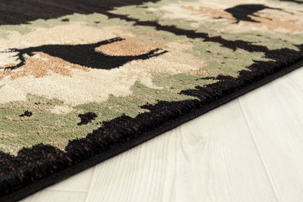 United Weavers Yalor Woodsman Boarder Lodge Black Polypropylene Area Rug or Runner - Size: 7&10 inch x 10&6 inch