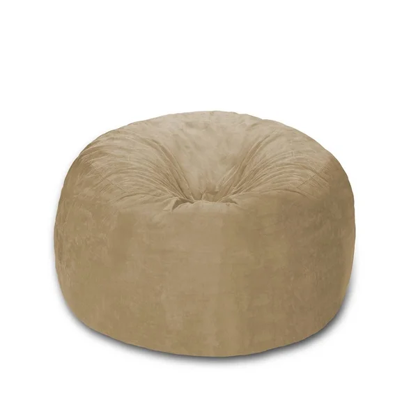 4& Bean Bag Chair with Memory Foam Filling and Washable Cover Camel Brown - Relax Sacks