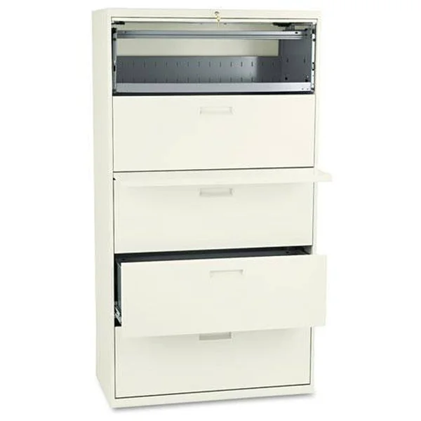 HON 500 Series Five-Drawer Lateral File, Putty