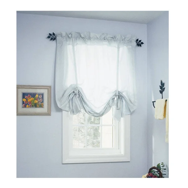 Village Wrought Iron Leaf Curtain Rod - XL (Hardware Is Included)