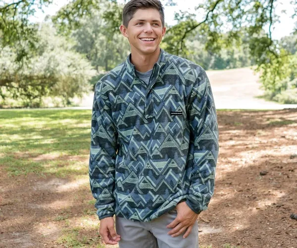 Southern Marsh Men's North Basin Pullover Fleece Slate/Sage Large Grey