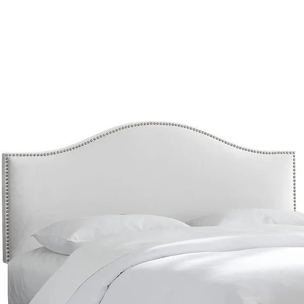 Skyline Furniture Premier Nail Button Headboard - California King, Premier White