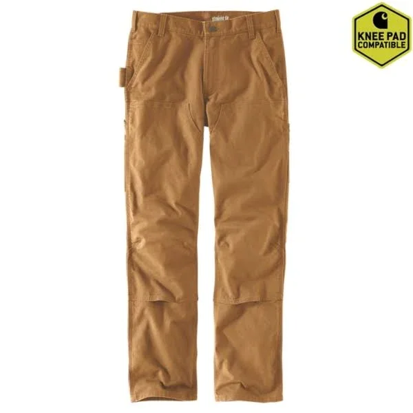 Carhartt Rugged Flex Straight Fit Duck Double Front Pants - Brown, 30x22 x 36x22