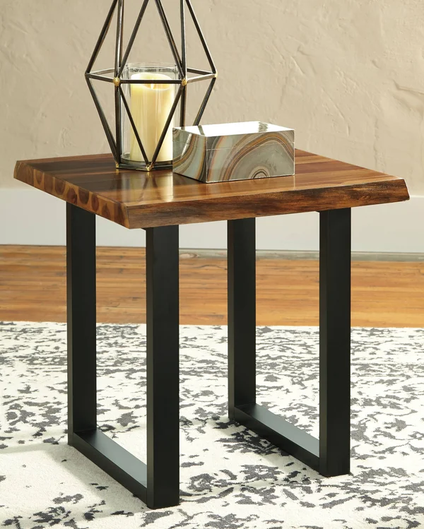 Design by Ashley Brosward Square End Table Two-Tone
