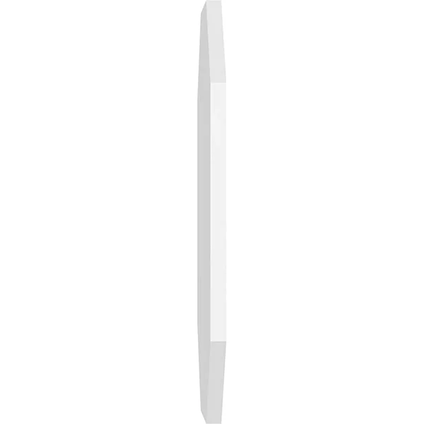 Ekena Millwork GVPOV34X4001SN 34x22W x 40x22H Vertical Elongated Octagon Surface Mount PVC Gable Vent: Non-Functional - w/ 3-1/2x