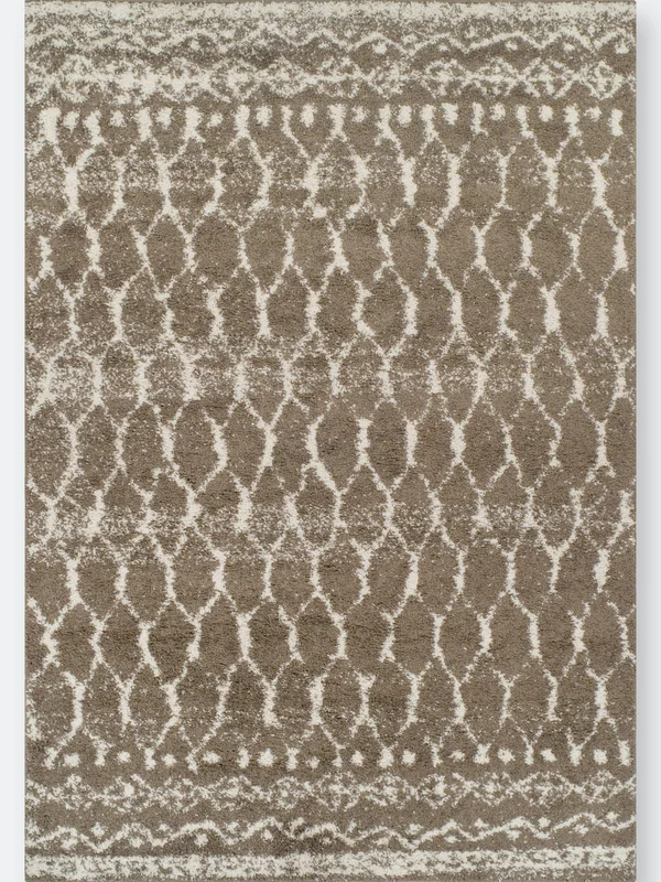Addison Rugs Reston Vintage Trellis Khaki/Ivory Area Rug - 8' x 10'