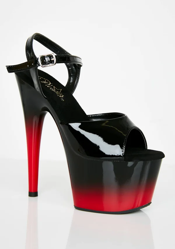 Pleaser - ADORE-709BR-H 12, Black Patent/Black-Red