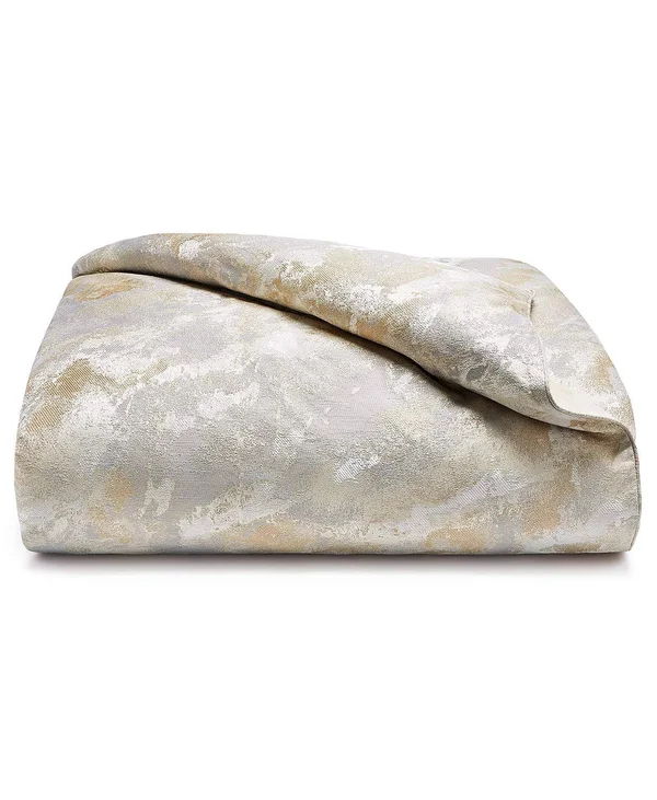 Hotel Collection Metallic Stone Full/Queen Duvet Cover Gold/Silver