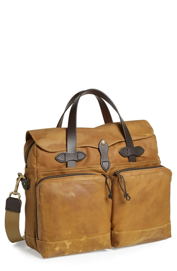 Filson 24 Hour Tin Briefcase Dark Tan
