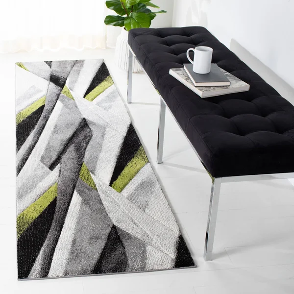 Safavieh Hollywood Rug Collection HLW710Y - Grey, Green - 2&-3x22 x 8&