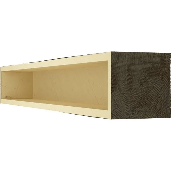 Ekena Millwork MANUPC06X10X48NS 6x22H x 10x22D x 48x22W Pecky Cypress Faux Wood Fireplace Mantel, Natural Ash