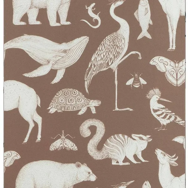 Ferm Living Katie Scott Wallpaper Animals Dark Blue