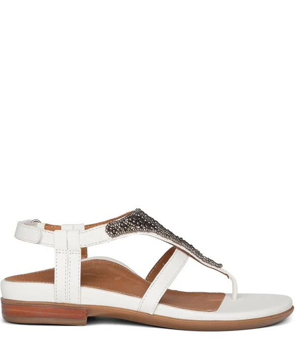 Aetrex Sheila Beaded Leather Thong Sandals - 35(5/5.5M)