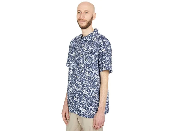 Columbia Men's Super Slack Tide Camp Shirt - XXL - Collegiate Navy Kona Print