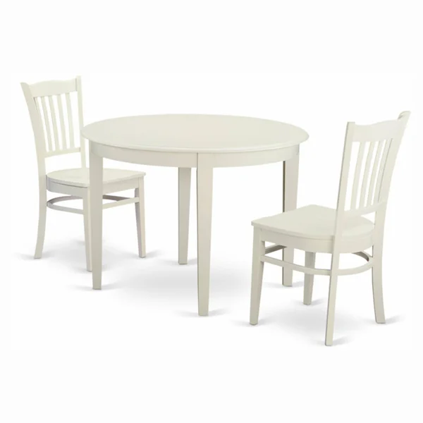 East West Furniture 3-Piece Dinette Table Set for 2-Kitchen Table and 2 Dining Chairs