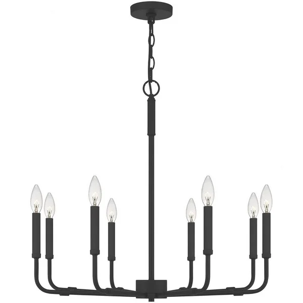 Kings Glade - 8 Light Chandelier Matte Black Finish-Bailey Street Home-71-BEL-4423561