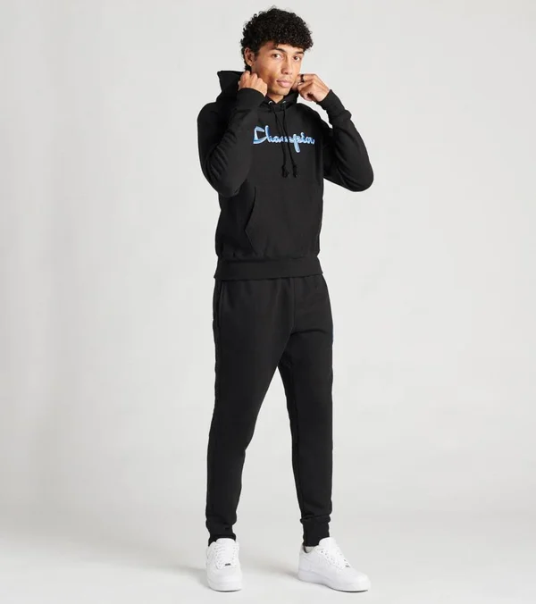 Champion - Men's 3D Stitch REVERSE Weave Pullover Hoodie (Black)