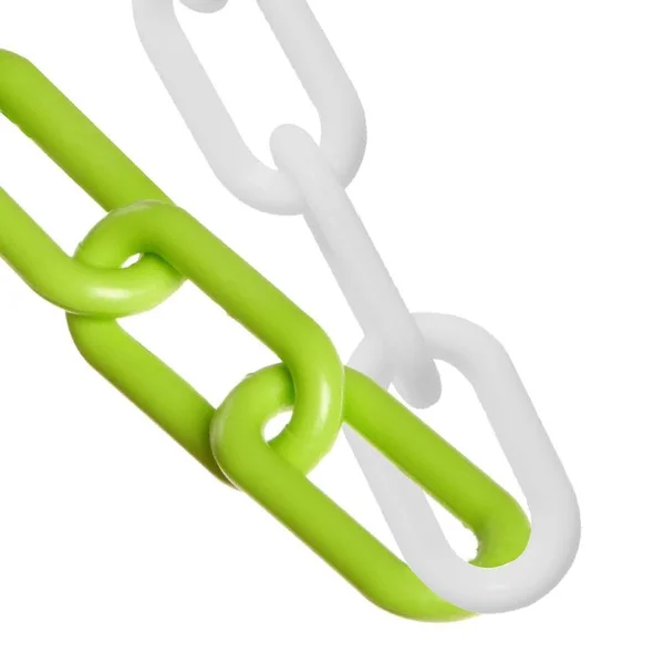 Mr. Chain 1.5-in (#6, 38-mm) x 100-ft Alternating Safety Green/White Plastic Barrier Chain, 30033-100